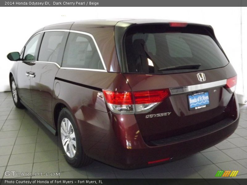 Dark Cherry Pearl / Beige 2014 Honda Odyssey EX