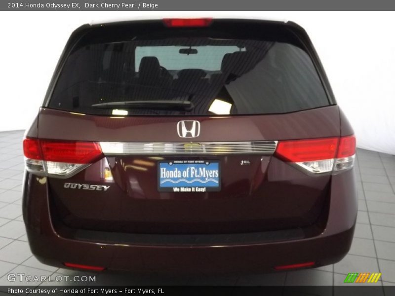 Dark Cherry Pearl / Beige 2014 Honda Odyssey EX