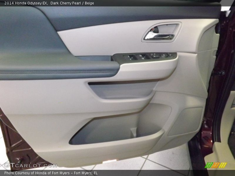 Dark Cherry Pearl / Beige 2014 Honda Odyssey EX