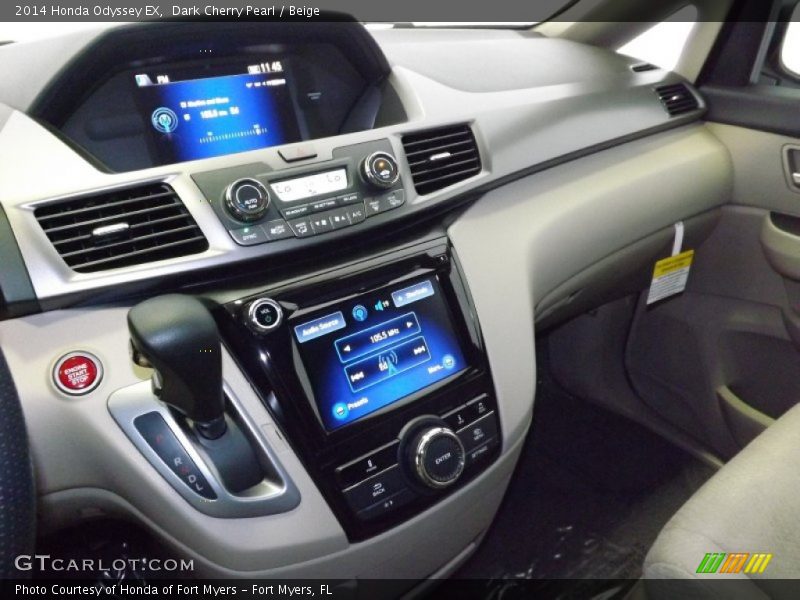 Dark Cherry Pearl / Beige 2014 Honda Odyssey EX