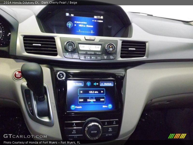 Dark Cherry Pearl / Beige 2014 Honda Odyssey EX
