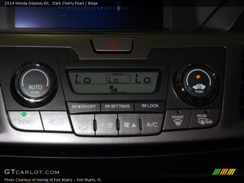Dark Cherry Pearl / Beige 2014 Honda Odyssey EX