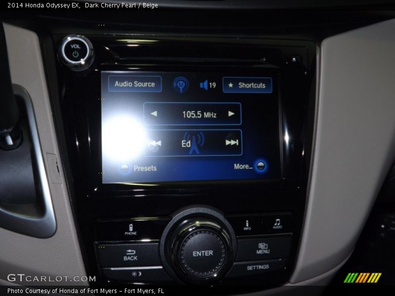 Dark Cherry Pearl / Beige 2014 Honda Odyssey EX