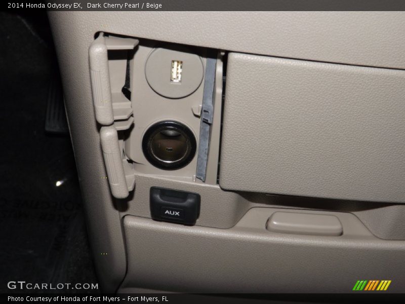 Dark Cherry Pearl / Beige 2014 Honda Odyssey EX