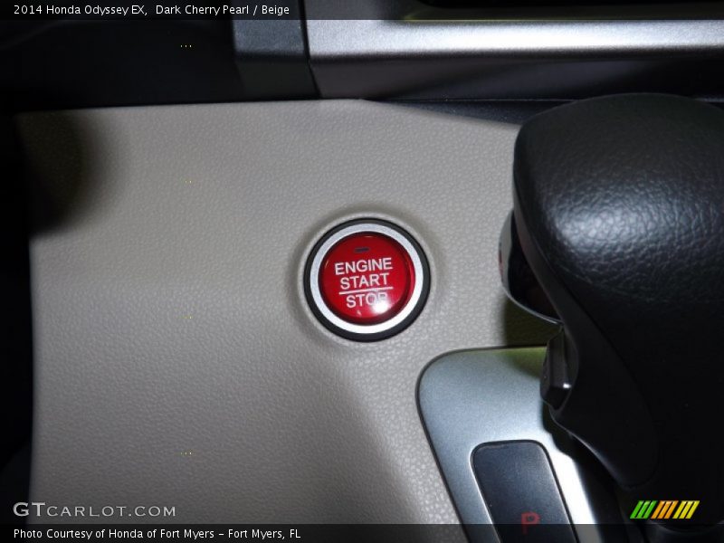 Dark Cherry Pearl / Beige 2014 Honda Odyssey EX