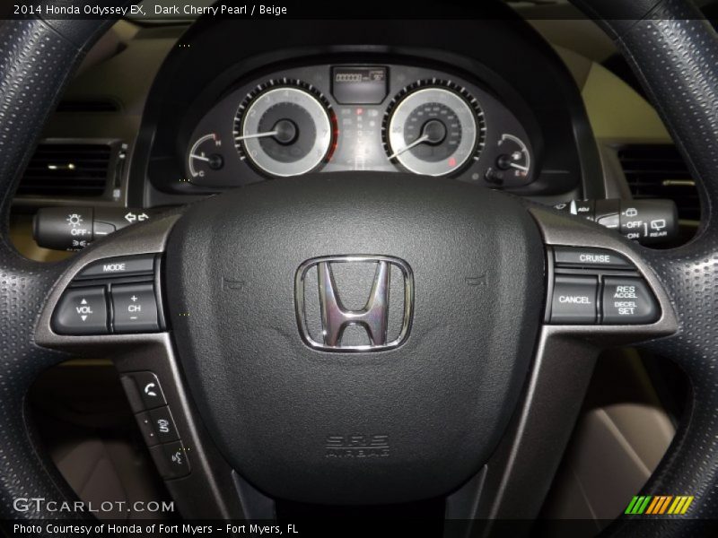 Dark Cherry Pearl / Beige 2014 Honda Odyssey EX