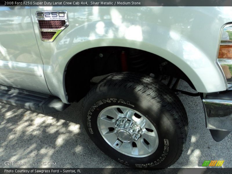 Silver Metallic / Medium Stone 2008 Ford F250 Super Duty Lariat Crew Cab 4x4