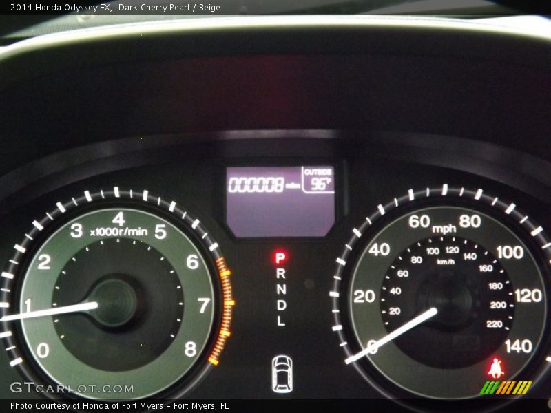 Dark Cherry Pearl / Beige 2014 Honda Odyssey EX