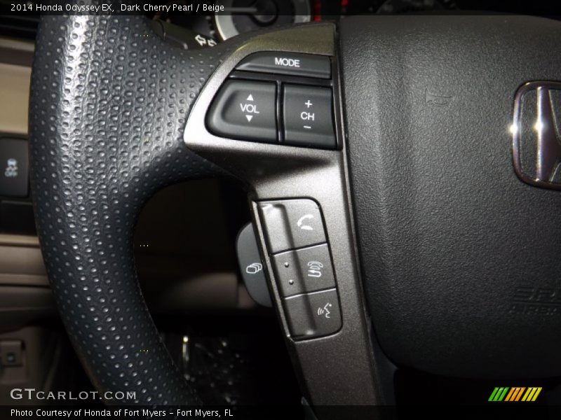 Dark Cherry Pearl / Beige 2014 Honda Odyssey EX