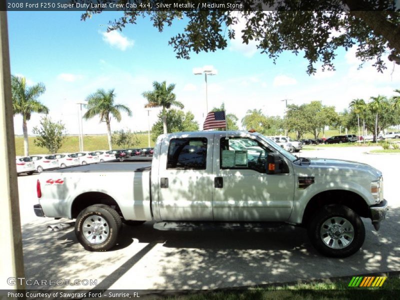 Silver Metallic / Medium Stone 2008 Ford F250 Super Duty Lariat Crew Cab 4x4