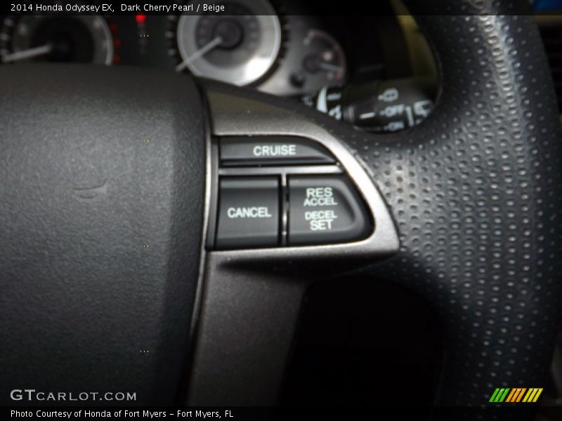Dark Cherry Pearl / Beige 2014 Honda Odyssey EX