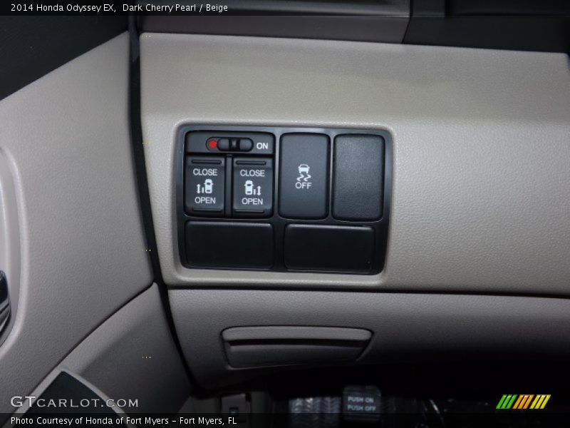 Dark Cherry Pearl / Beige 2014 Honda Odyssey EX