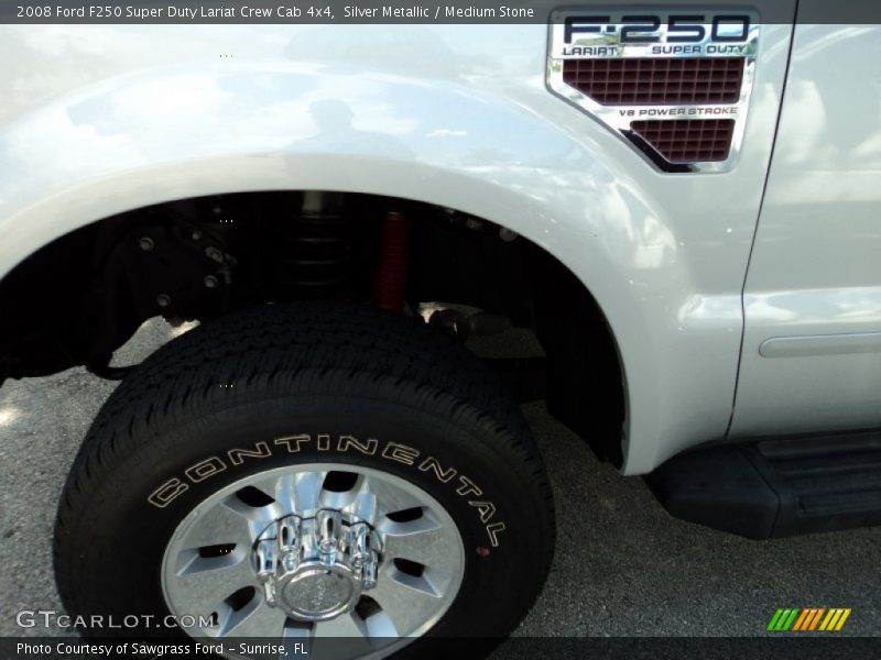 Silver Metallic / Medium Stone 2008 Ford F250 Super Duty Lariat Crew Cab 4x4