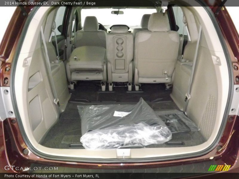 Dark Cherry Pearl / Beige 2014 Honda Odyssey EX