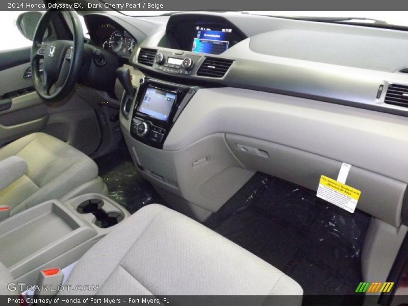 Dark Cherry Pearl / Beige 2014 Honda Odyssey EX