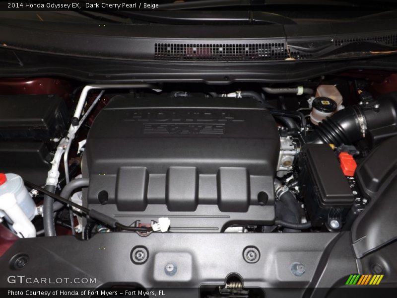 Dark Cherry Pearl / Beige 2014 Honda Odyssey EX