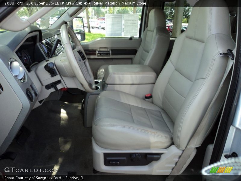 Silver Metallic / Medium Stone 2008 Ford F250 Super Duty Lariat Crew Cab 4x4
