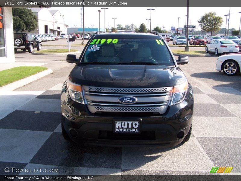 Tuxedo Black Metallic / Medium Light Stone 2011 Ford Explorer FWD