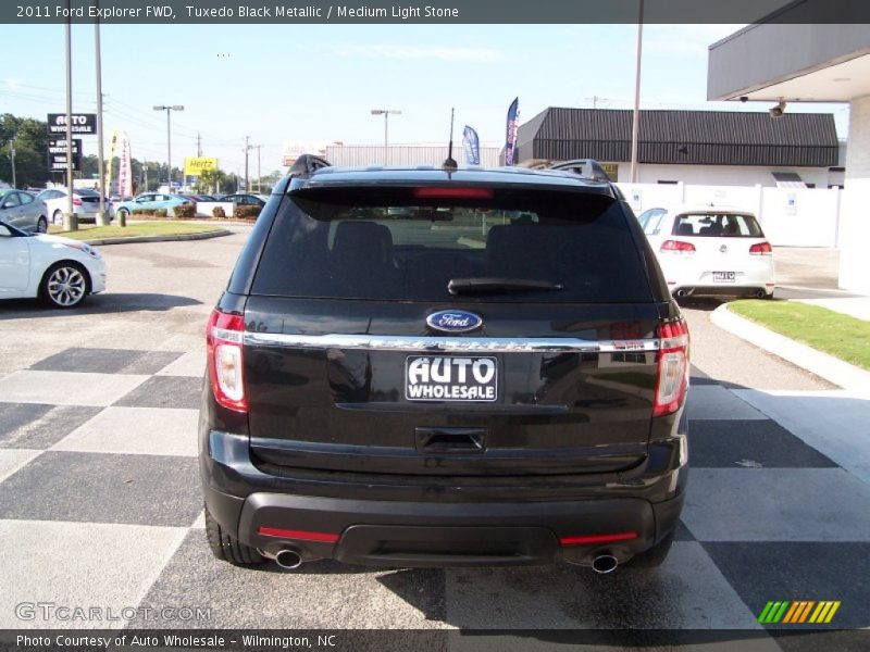 Tuxedo Black Metallic / Medium Light Stone 2011 Ford Explorer FWD