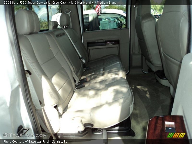 Silver Metallic / Medium Stone 2008 Ford F250 Super Duty Lariat Crew Cab 4x4