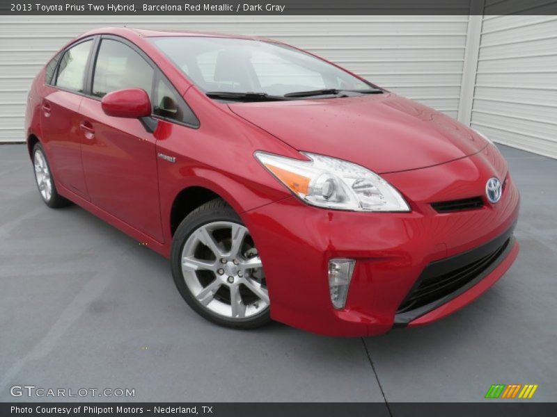 Barcelona Red Metallic / Dark Gray 2013 Toyota Prius Two Hybrid