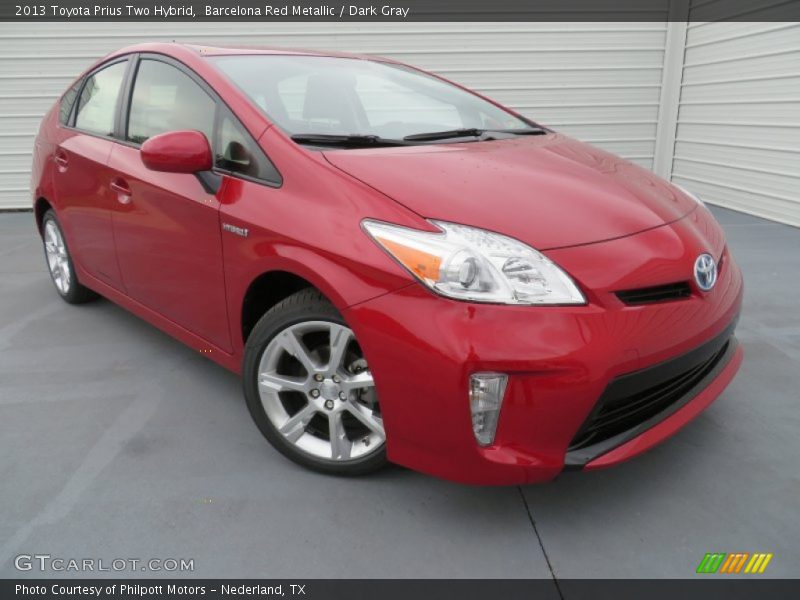 Barcelona Red Metallic / Dark Gray 2013 Toyota Prius Two Hybrid