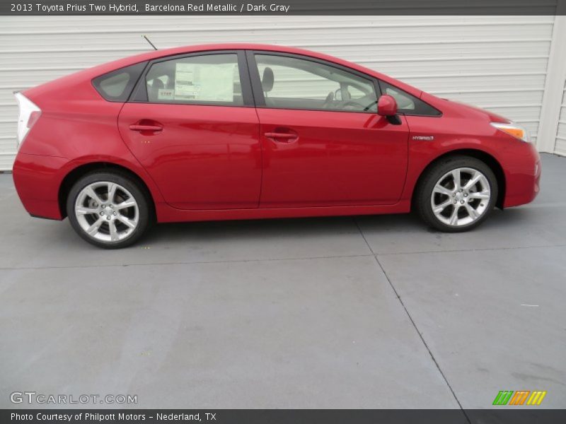 Barcelona Red Metallic / Dark Gray 2013 Toyota Prius Two Hybrid