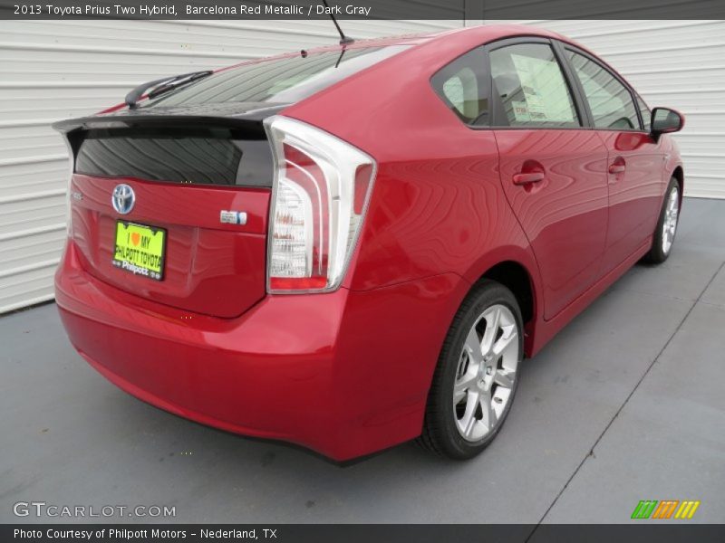Barcelona Red Metallic / Dark Gray 2013 Toyota Prius Two Hybrid