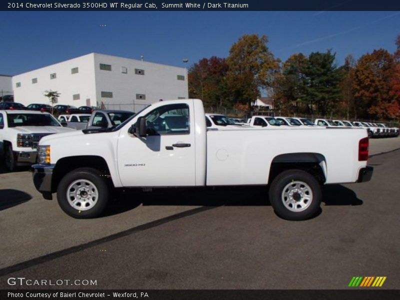 Summit White / Dark Titanium 2014 Chevrolet Silverado 3500HD WT Regular Cab