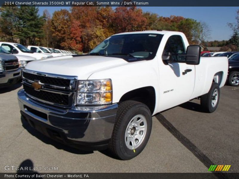 Front 3/4 View of 2014 Silverado 3500HD WT Regular Cab