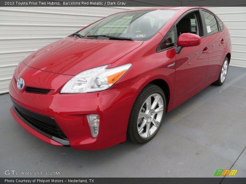 Barcelona Red Metallic / Dark Gray 2013 Toyota Prius Two Hybrid