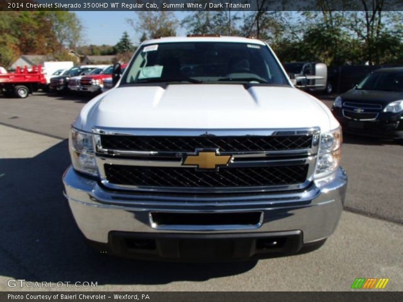 Summit White / Dark Titanium 2014 Chevrolet Silverado 3500HD WT Regular Cab