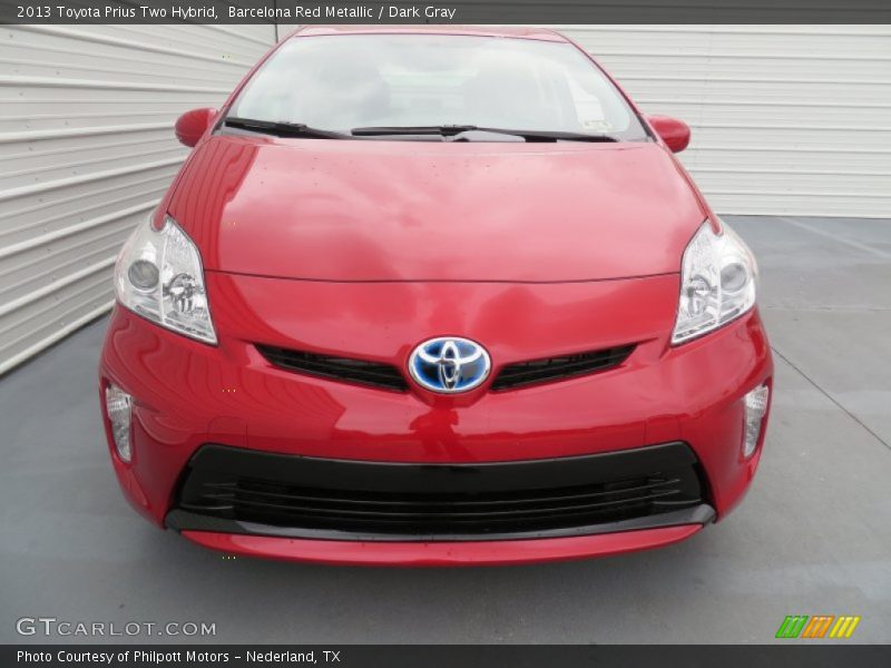 Barcelona Red Metallic / Dark Gray 2013 Toyota Prius Two Hybrid