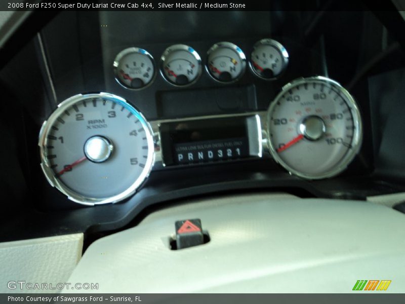 Silver Metallic / Medium Stone 2008 Ford F250 Super Duty Lariat Crew Cab 4x4