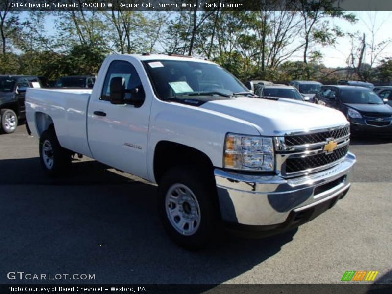 Summit White / Dark Titanium 2014 Chevrolet Silverado 3500HD WT Regular Cab