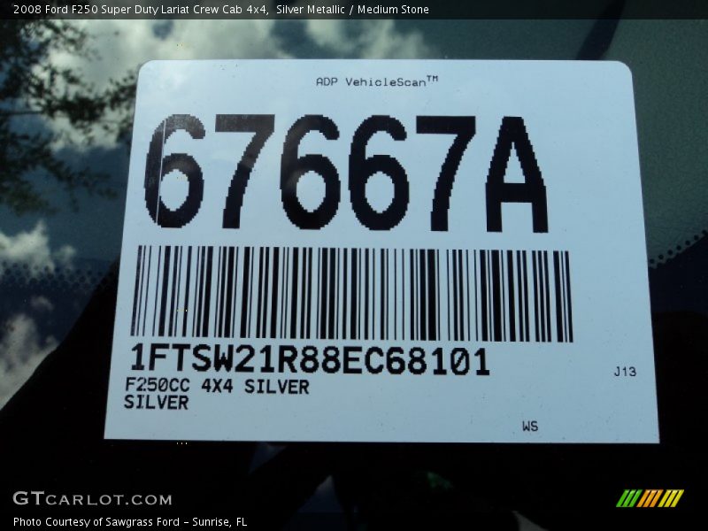 Silver Metallic / Medium Stone 2008 Ford F250 Super Duty Lariat Crew Cab 4x4
