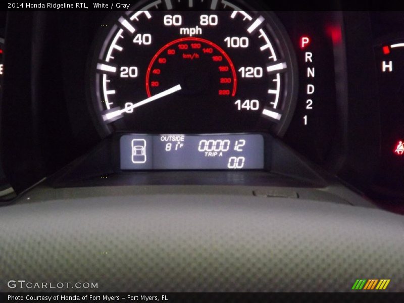 White / Gray 2014 Honda Ridgeline RTL