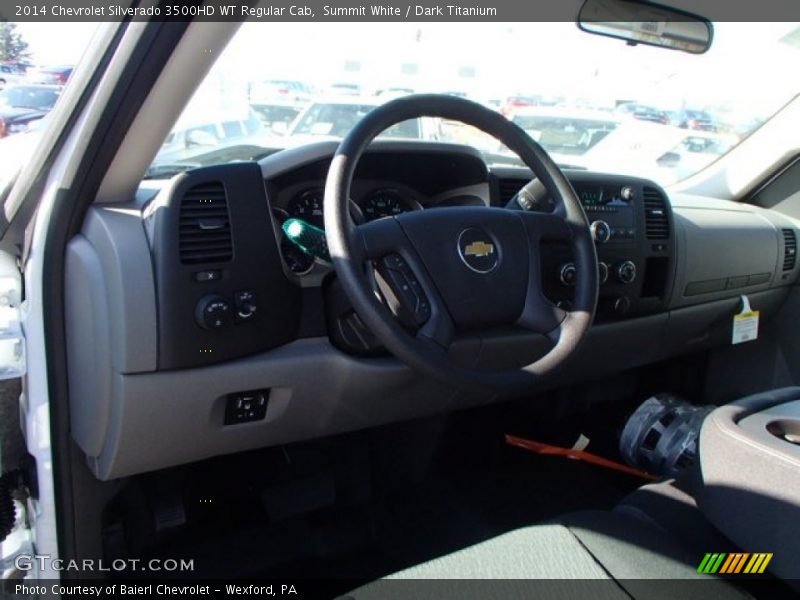 Summit White / Dark Titanium 2014 Chevrolet Silverado 3500HD WT Regular Cab