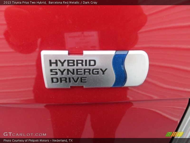 Barcelona Red Metallic / Dark Gray 2013 Toyota Prius Two Hybrid