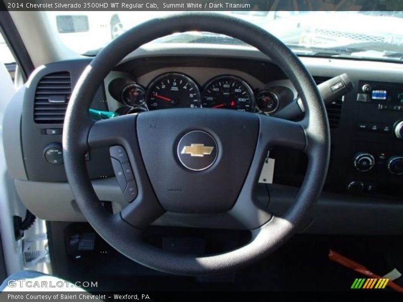 Summit White / Dark Titanium 2014 Chevrolet Silverado 3500HD WT Regular Cab