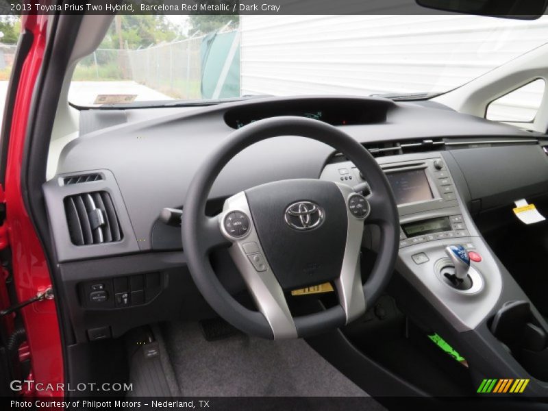 Barcelona Red Metallic / Dark Gray 2013 Toyota Prius Two Hybrid
