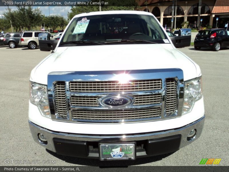 Oxford White / Camel/Tan 2009 Ford F150 Lariat SuperCrew