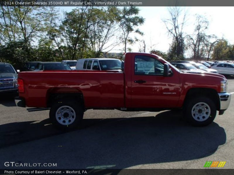Victory Red / Dark Titanium 2014 Chevrolet Silverado 3500HD WT Regular Cab