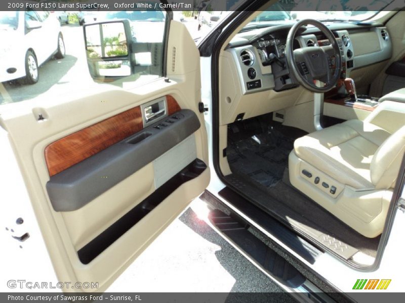 Oxford White / Camel/Tan 2009 Ford F150 Lariat SuperCrew