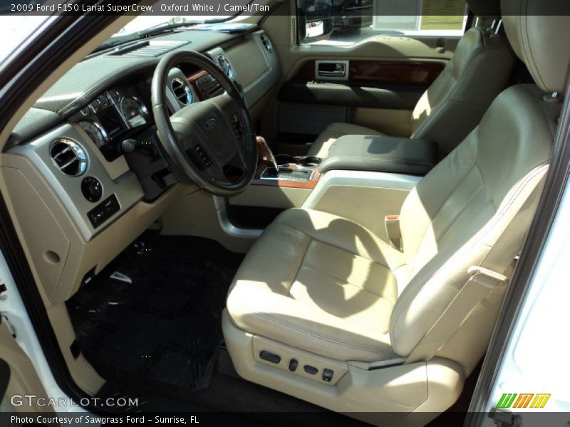 Oxford White / Camel/Tan 2009 Ford F150 Lariat SuperCrew