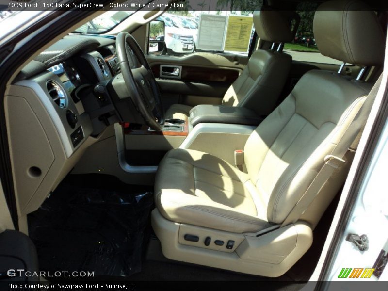 Oxford White / Camel/Tan 2009 Ford F150 Lariat SuperCrew
