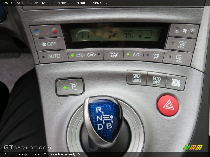 Barcelona Red Metallic / Dark Gray 2013 Toyota Prius Two Hybrid