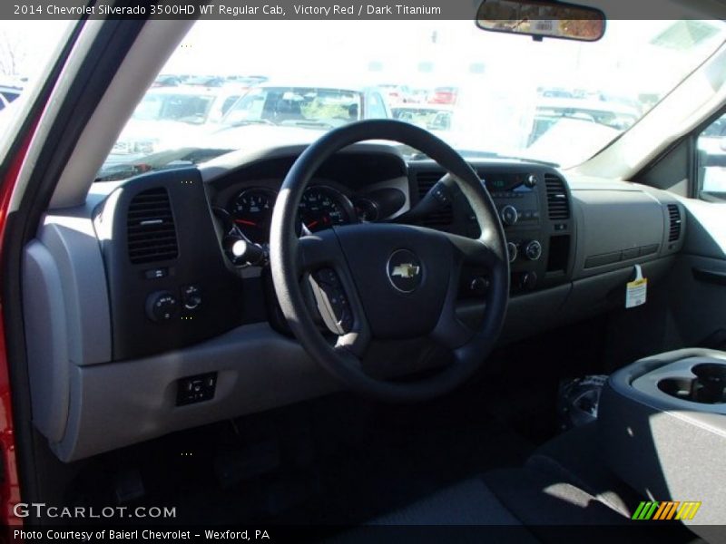 Victory Red / Dark Titanium 2014 Chevrolet Silverado 3500HD WT Regular Cab
