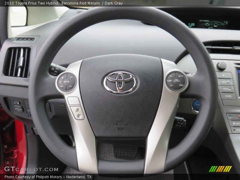 Barcelona Red Metallic / Dark Gray 2013 Toyota Prius Two Hybrid