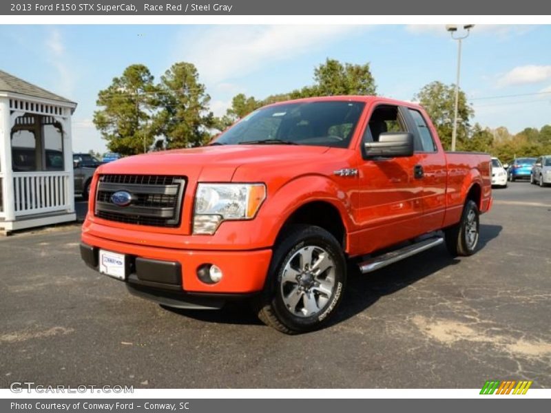 Race Red / Steel Gray 2013 Ford F150 STX SuperCab